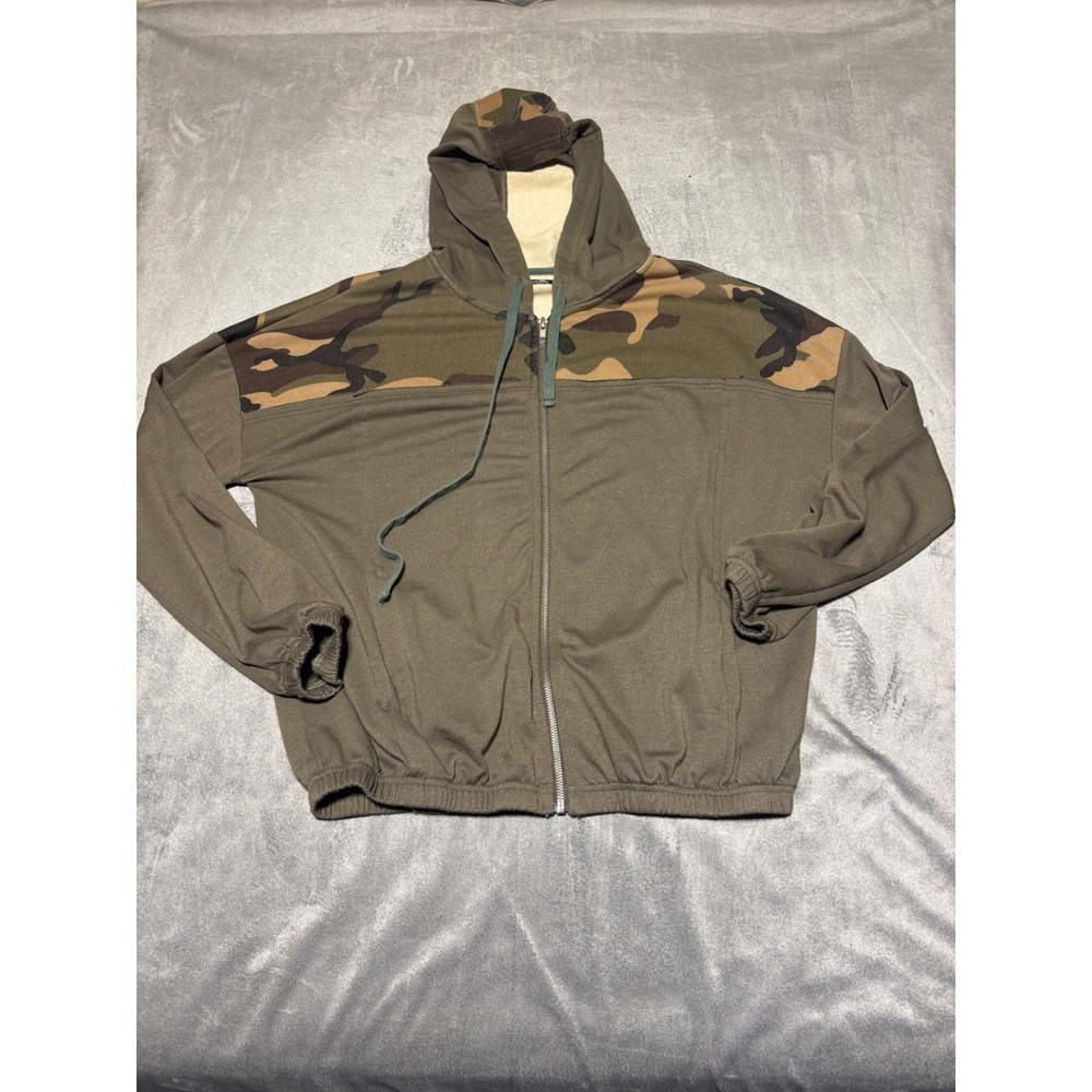 Miss Me Womens Size S Camo Full Zip Hooded Jacket Y2K